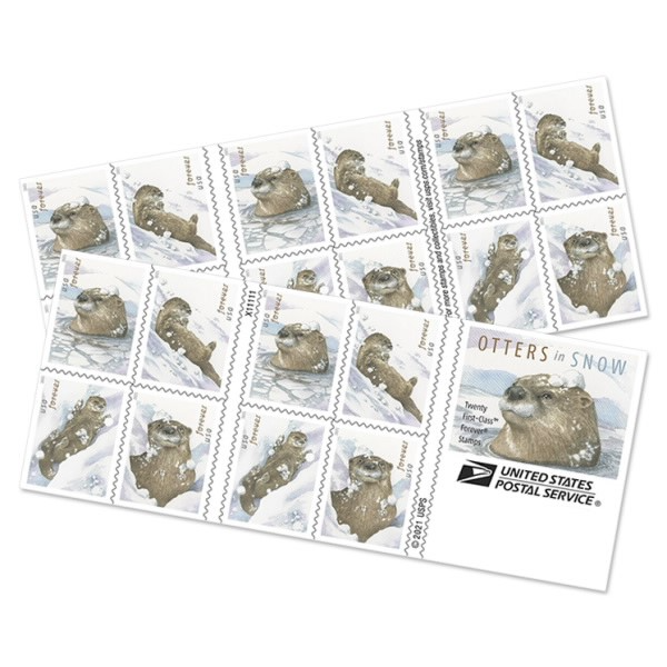 2021 “Otters in Snow” Forever Stamps 100pcs