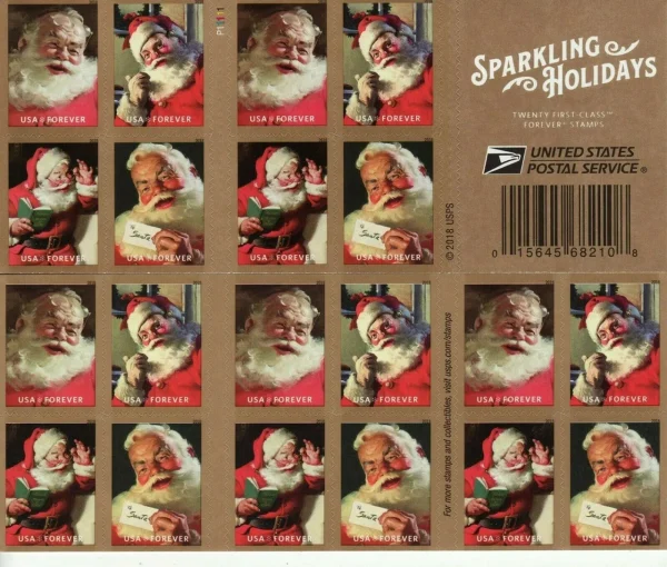2018 "Sparkling Holidays" Forever Stamps 100pcs