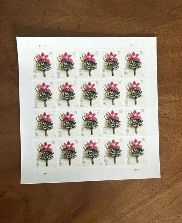 2020 "Contemporary Boutonniere" Forever Stamps 100pcs