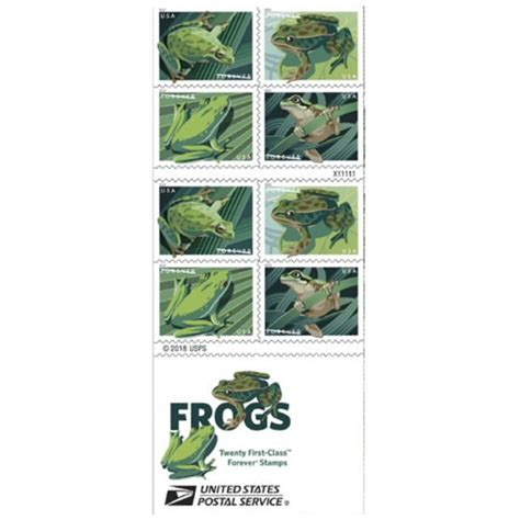 2019 "Frogs" Forever Stamps 100pcs