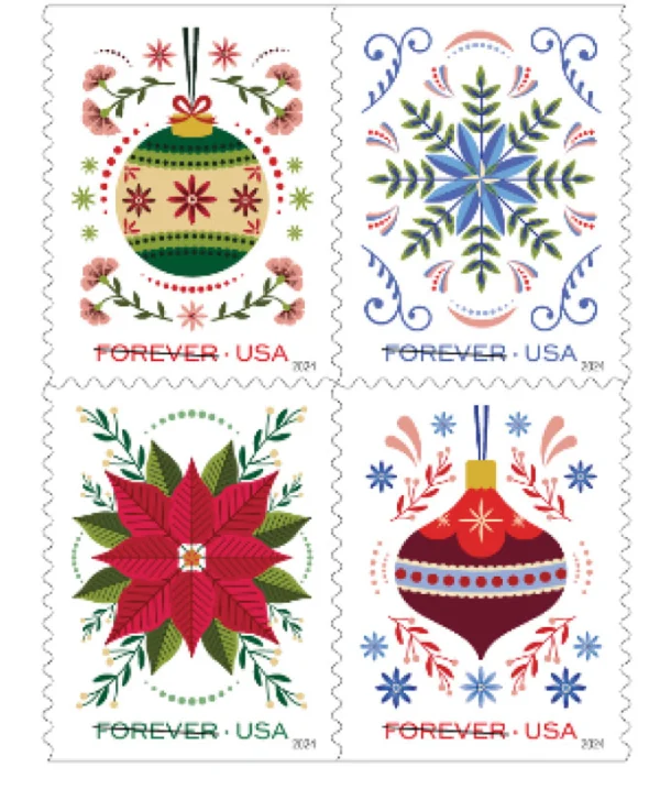 2024 "Holiday Joy" Forever Stamps 100pcs