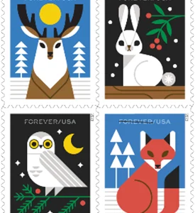 2023 "Winter Woodland Animals" Forever Stamps 100pcs